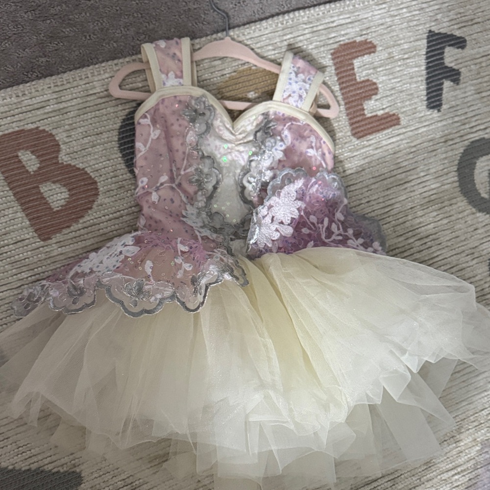 Kids Sparkly Pink and Cream Costume